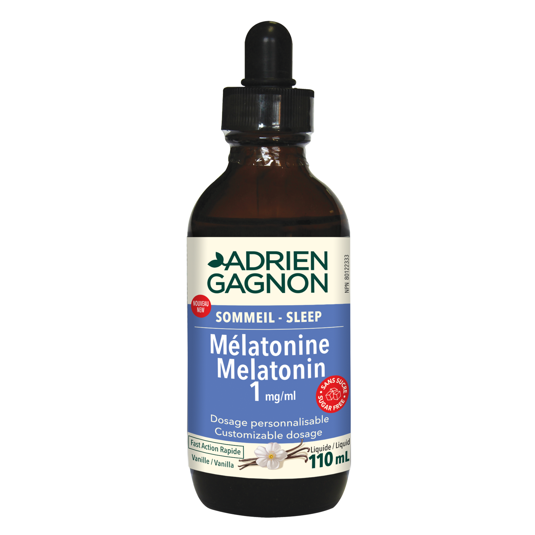 Melatonin Liquid 1 mg/mL Sugar-Free