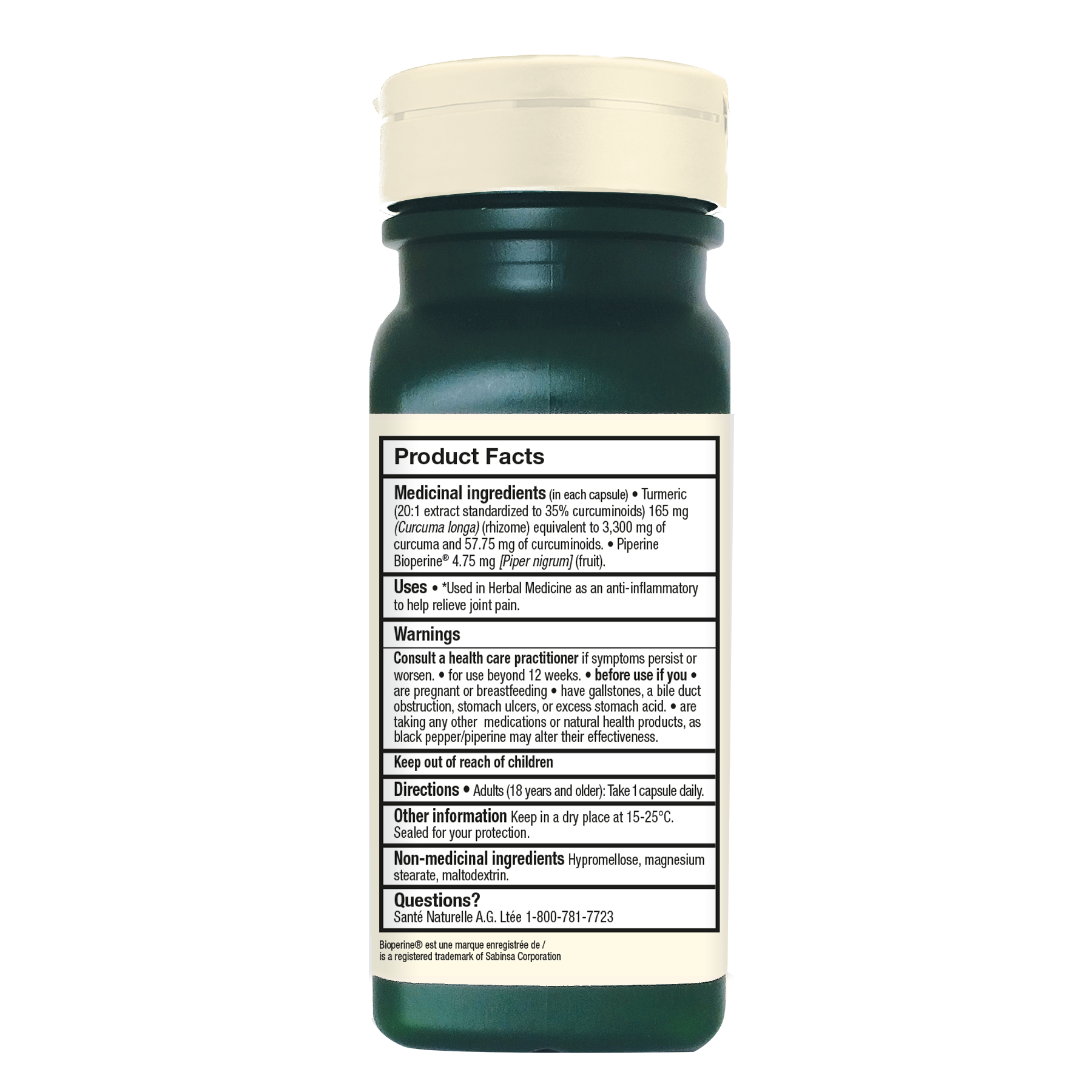 Curcuma avec Bioperine - Format Valeur || Turmeric with Bioperine - Value Pack