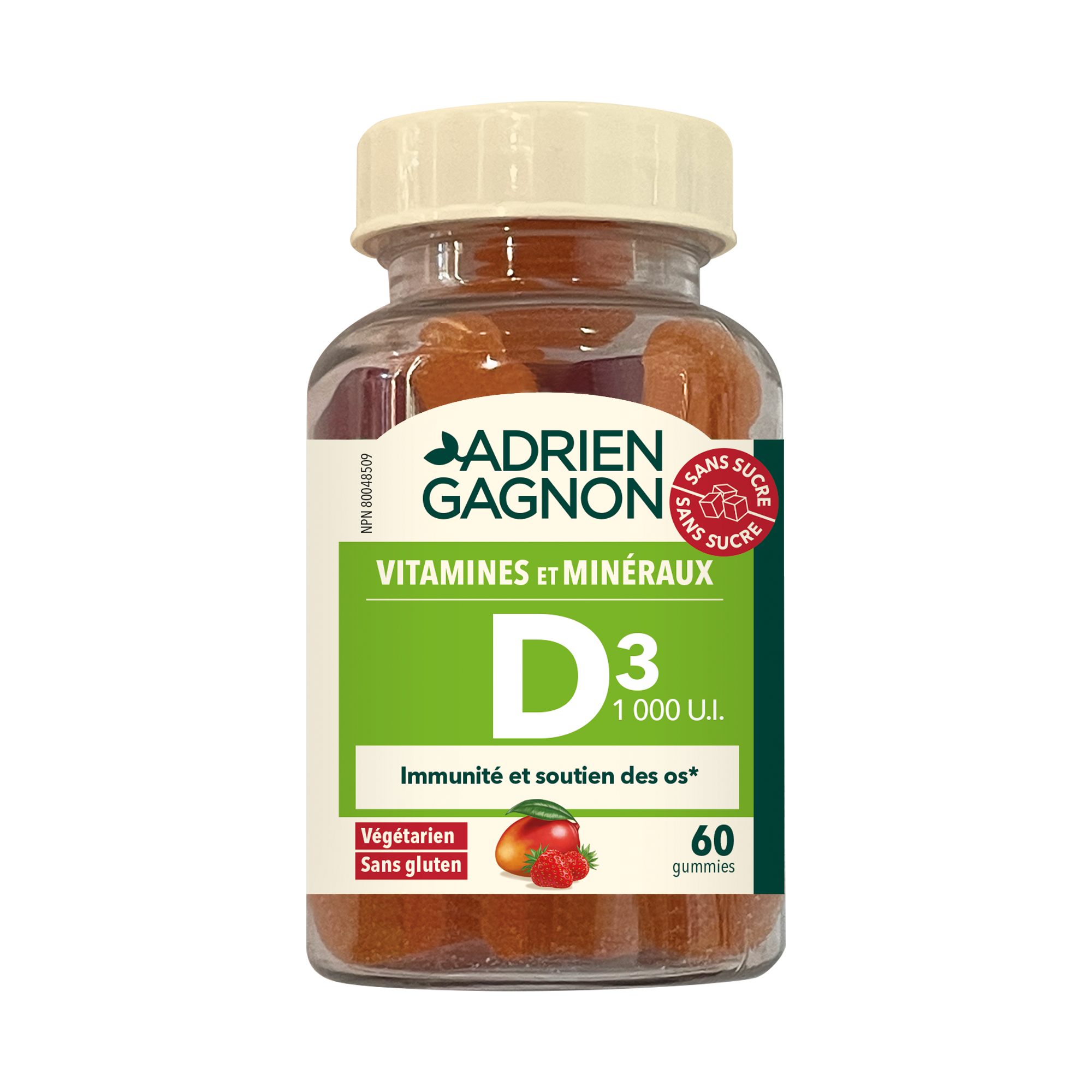 Vitamine D sans sucre 1000 UI