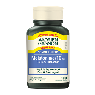 Mélatonine 10 mg Double action - Format Valeur