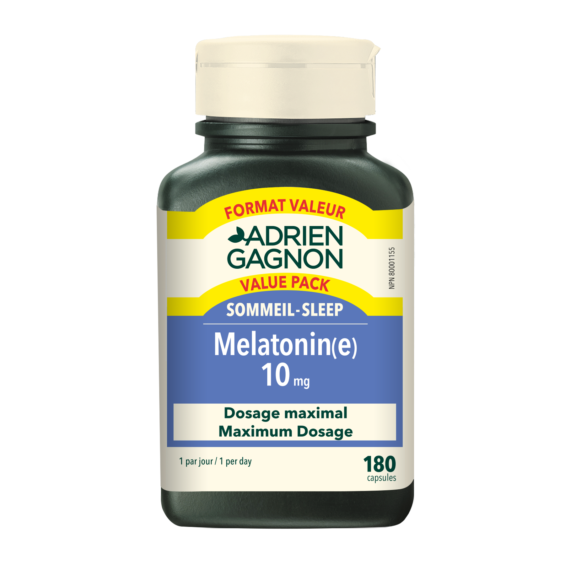 Melatonine 10 mg Extra Fort - Format Valeur|| Melatonin 10 mg Extra-Strength - Value Pack