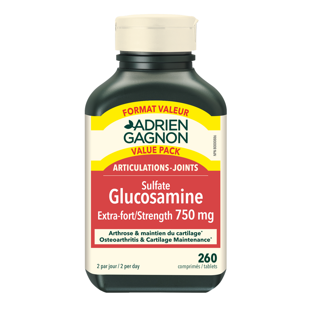 Glucosamine 750 mg ExtraFort Format Valeur Adrien Gagnon Adrien